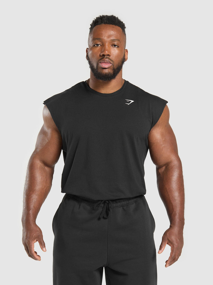 Gymshark Critical Cut Off Tank — Black — 1