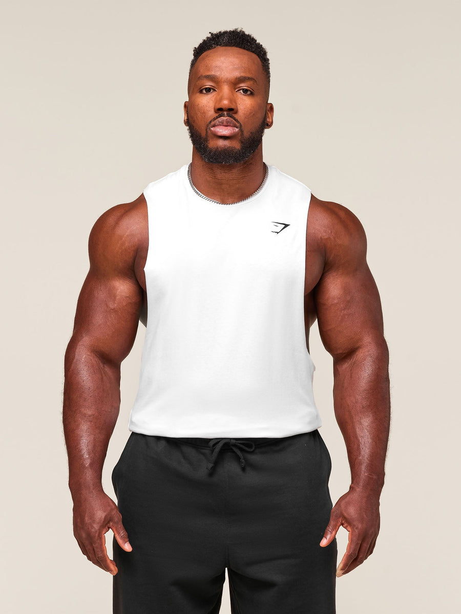 Gymshark Critical 2.0 Drop Arm Tank — White — 1