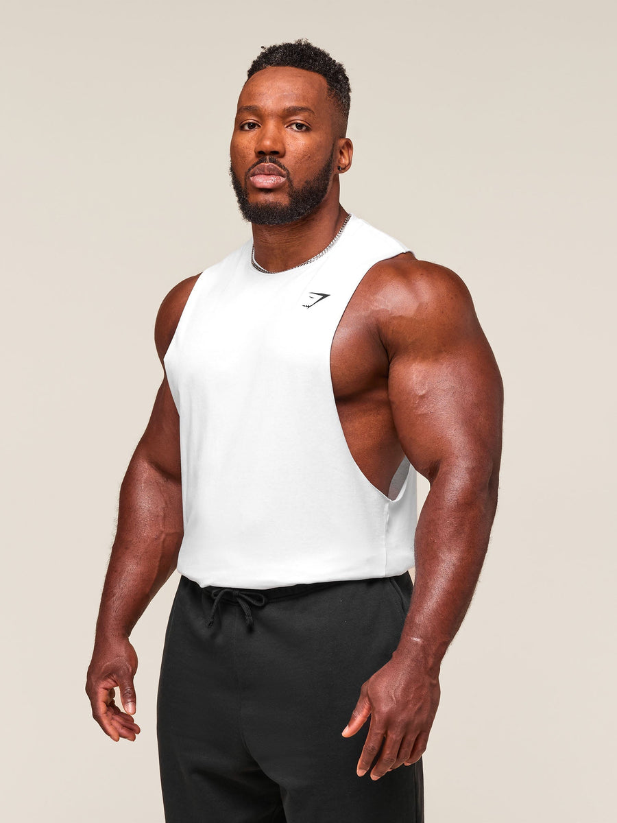 Gymshark Critical 2.0 Drop Arm Tank — White — 3