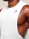 Gymshark Critical 2.0 Drop Arm Tank — White — 5