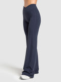 Gymshark Crossover Tall Flared Leggings — Heavy Blue — 4
