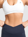 Gymshark Crossover Tall Flared Leggings — Heavy Blue — 6