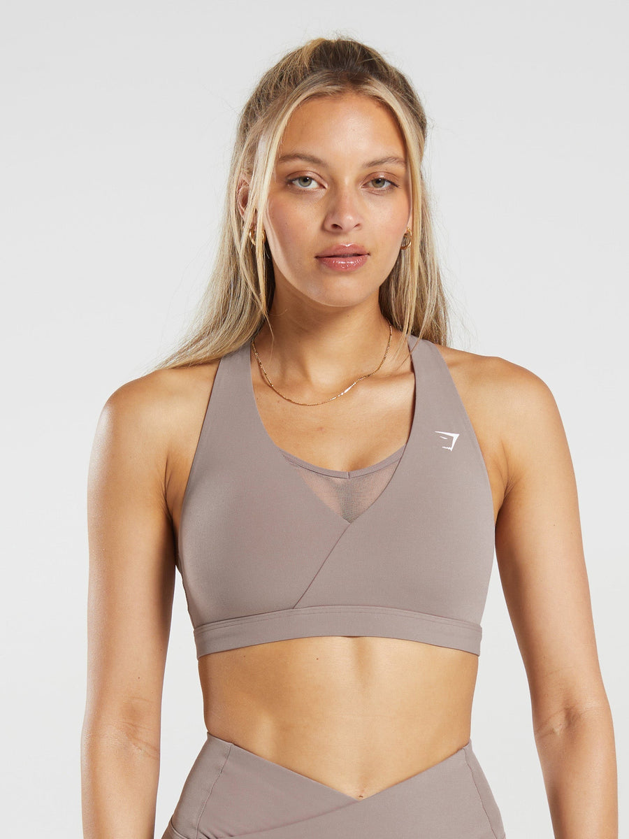 Gymshark Crossover Sports Bra — Washed Mauve — 1