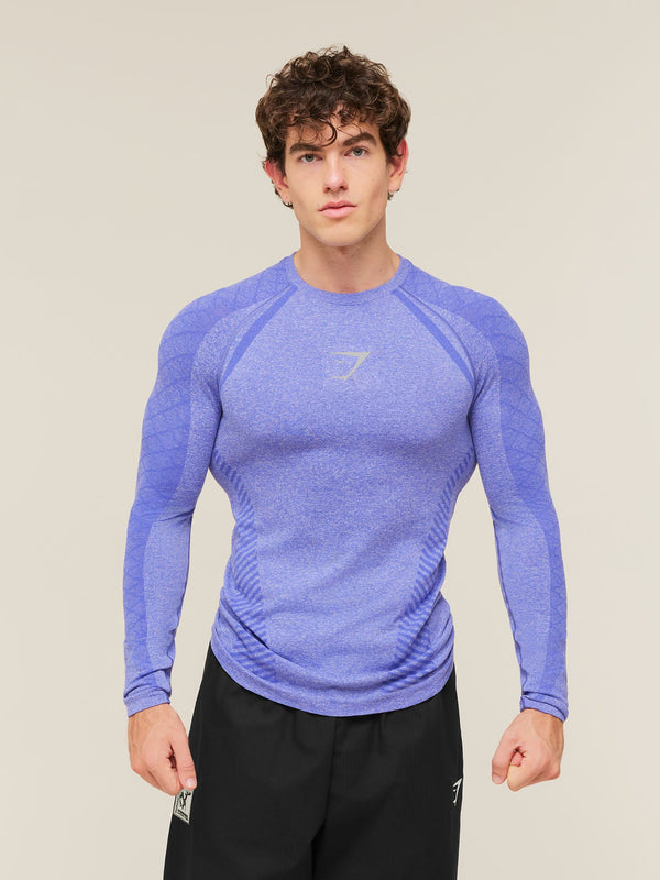 Gymshark Devant Seamless Long Sleeve T-Shirt — Amethyst
