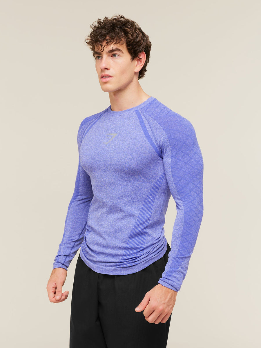 Gymshark Devant Seamless Long Sleeve T-Shirt — Amethyst — 4