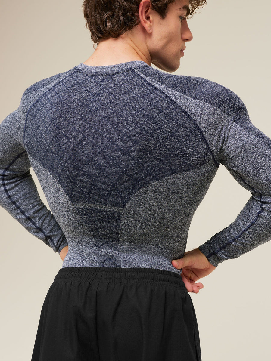 Gymshark Devant Seamless Long Sleeve T-Shirt — Heavy Blue — 5