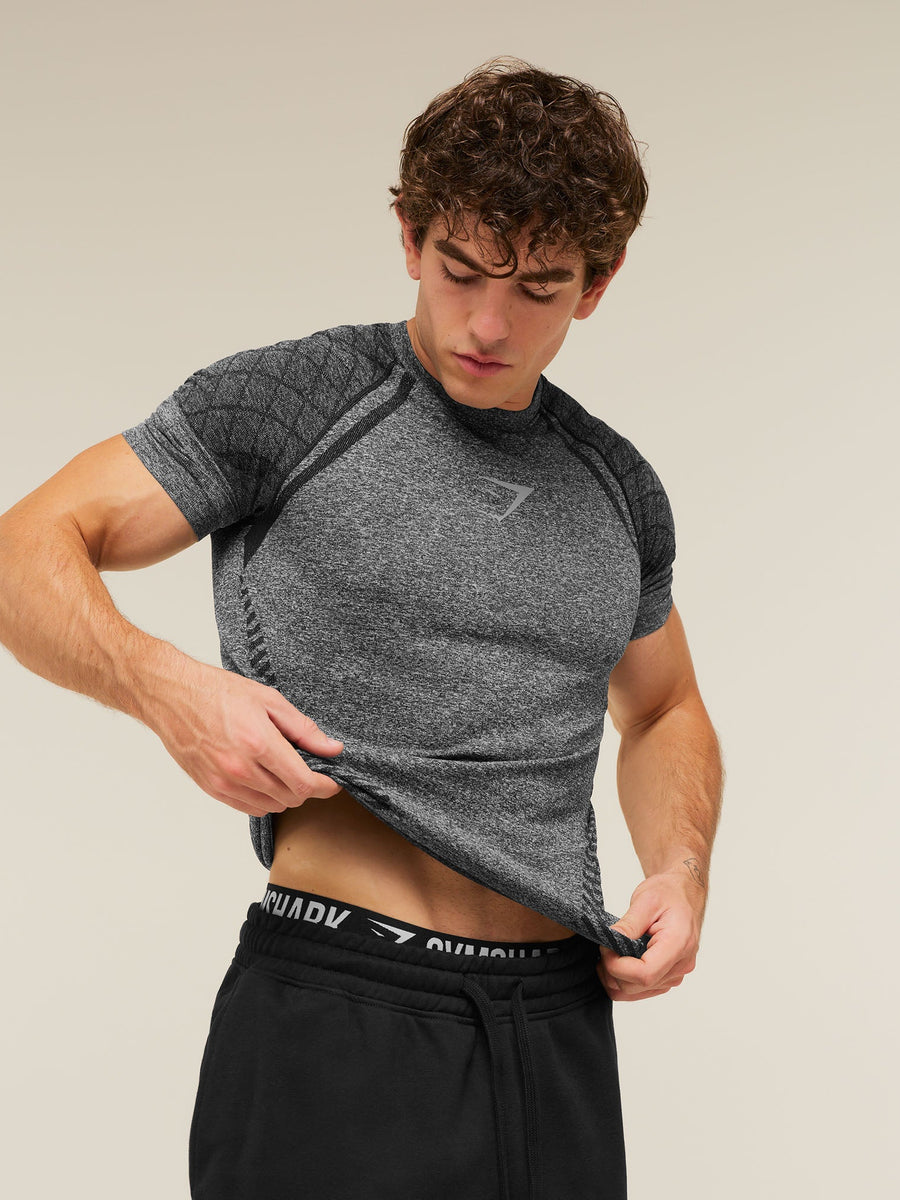 Gymshark Devant Seamless T-Shirt — Black — 5