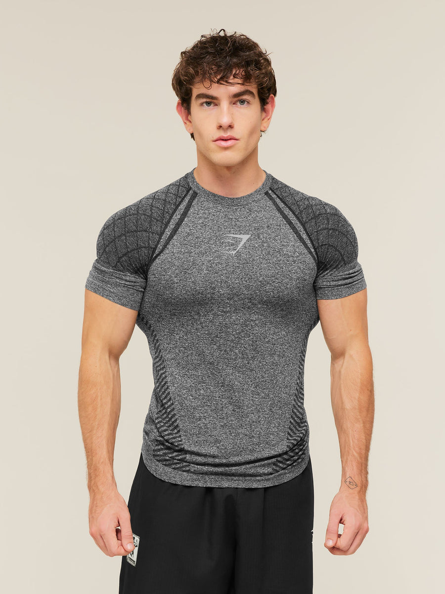 Gymshark Devant Seamless T-Shirt — Black — 1