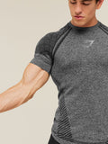 Gymshark Devant Seamless T-Shirt — Black — 8