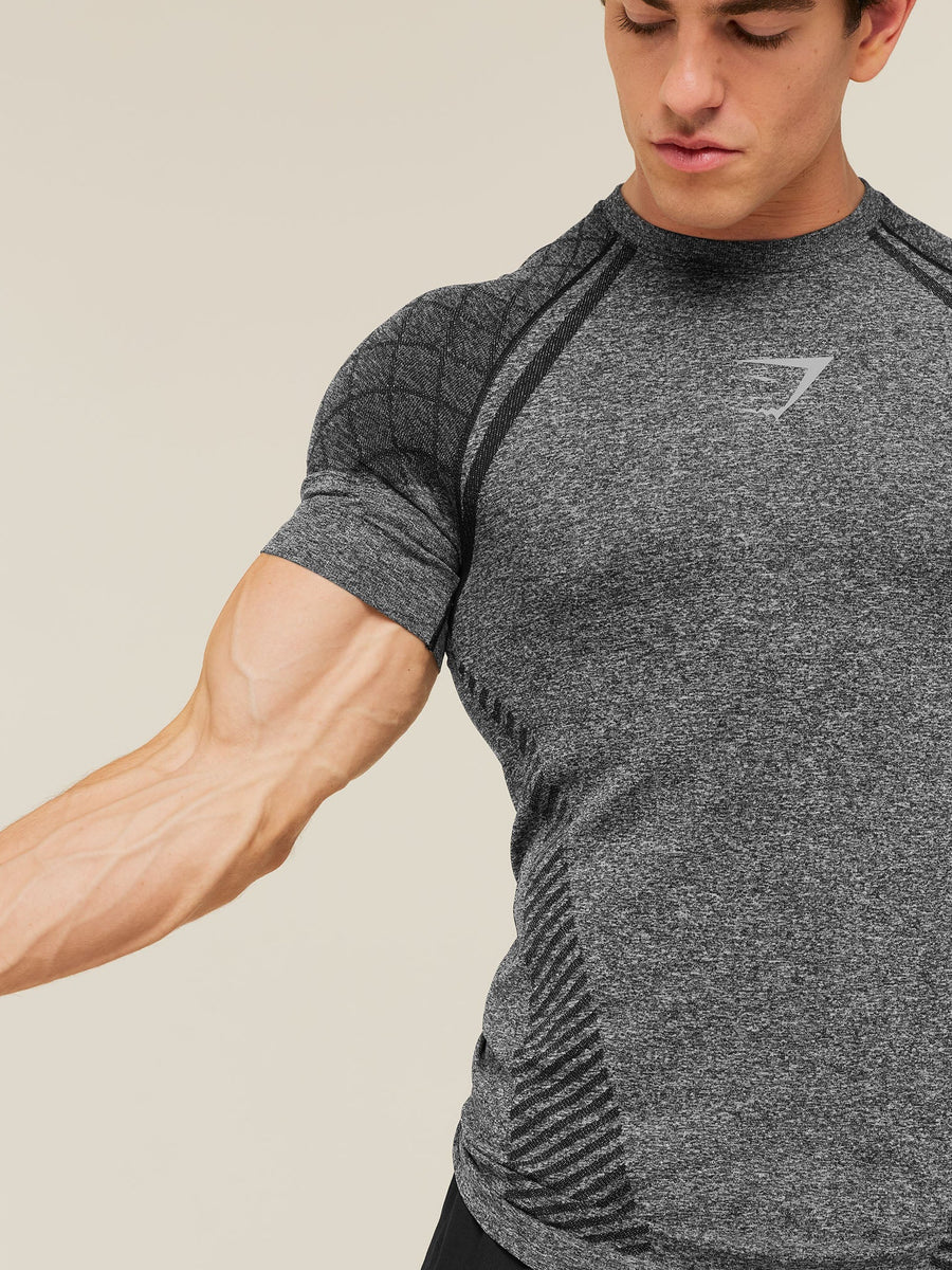 Gymshark Devant Seamless T-Shirt — Black — 8