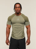 Gymshark Devant Seamless T-Shirt — Canvas Green — 1