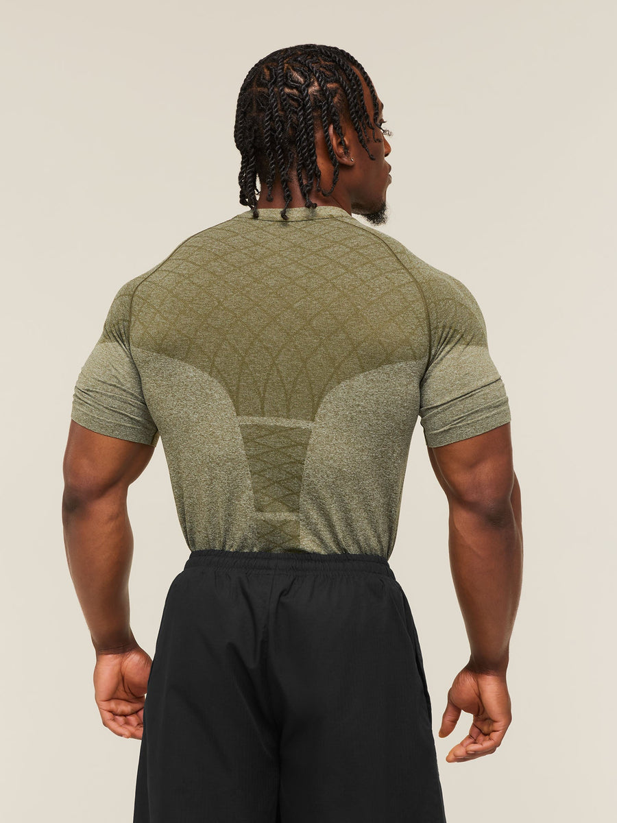 Gymshark Devant Seamless T-Shirt — Canvas Green — 2