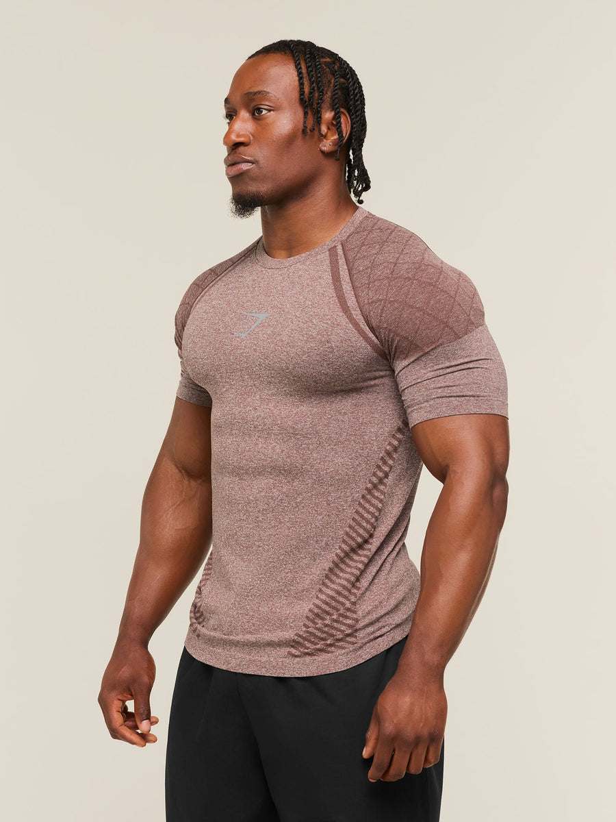Gymshark Devant Seamless T-Shirt — Espresso Brown — 3