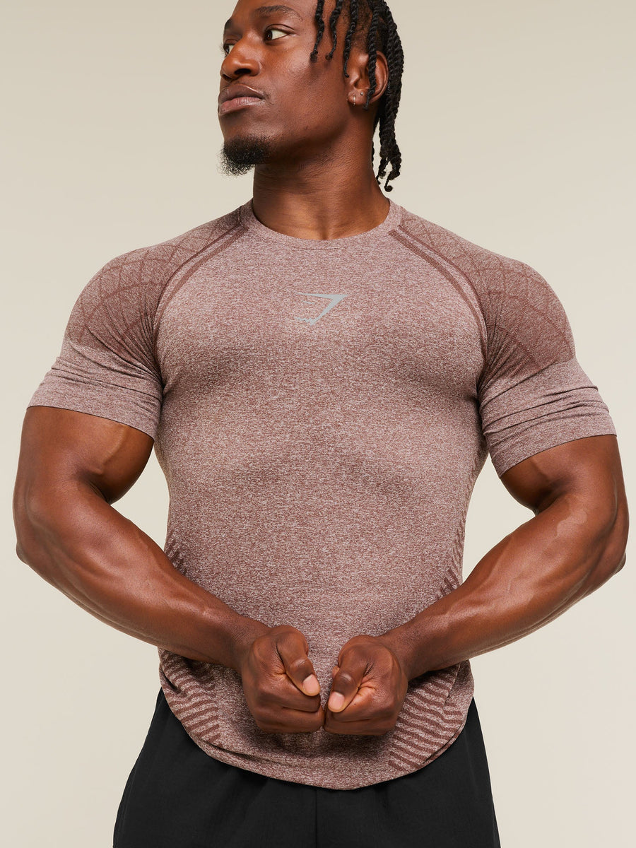 Gymshark Devant Seamless T-Shirt — Espresso Brown — 5