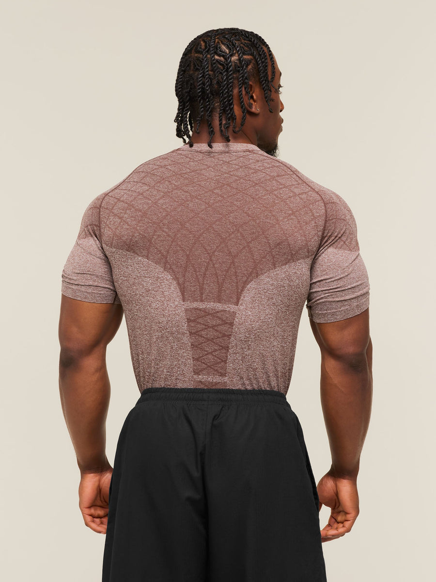 Gymshark Devant Seamless T-Shirt — Espresso Brown — 2