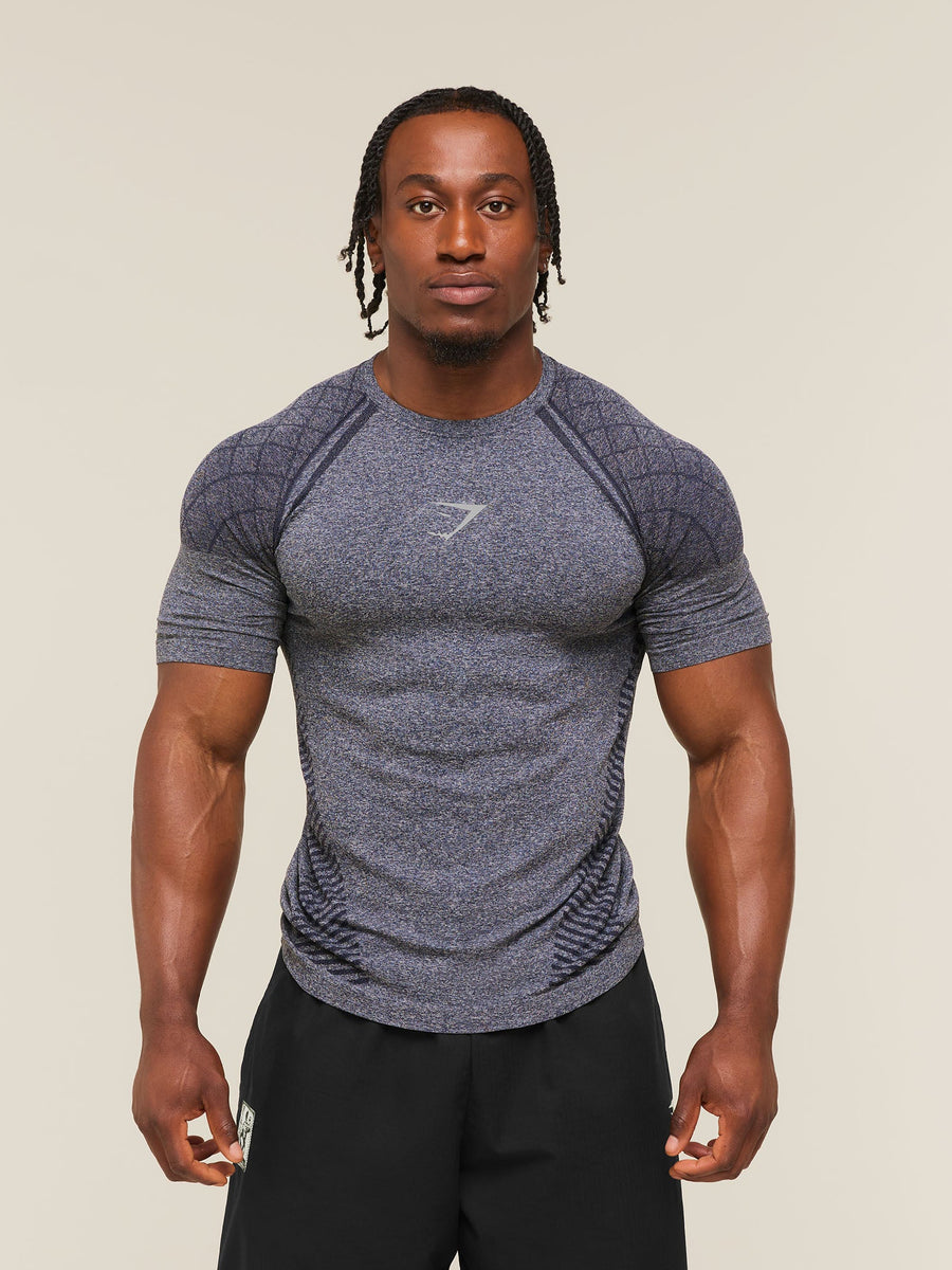 Gymshark Devant Seamless T-Shirt — Heavy Blue — 1