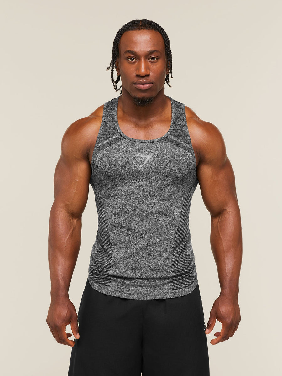 Gymshark Devant Seamless Tank — Black — 1