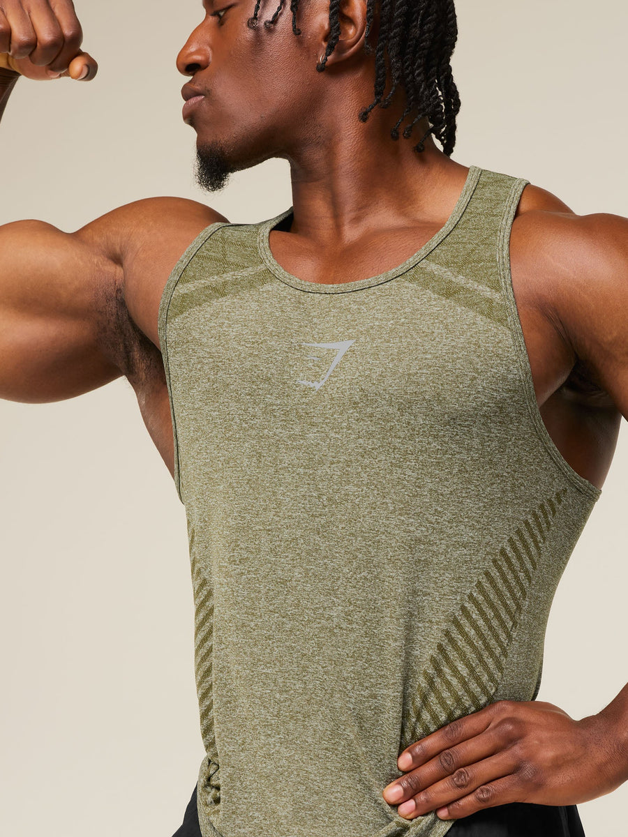 Gymshark Devant Seamless Tank — Canvas Green — 6