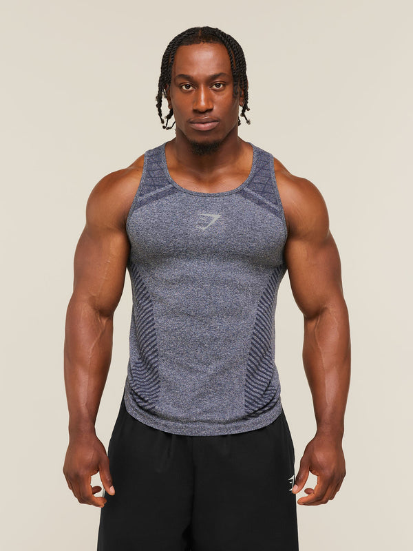 Gymshark Devant Seamless Tank — Heavy Blue