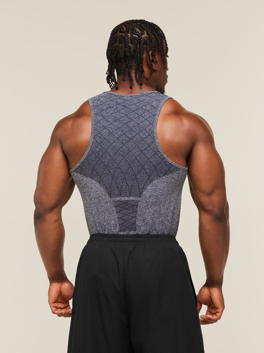 Gymshark Devant Seamless Tank — Heavy Blue — 2