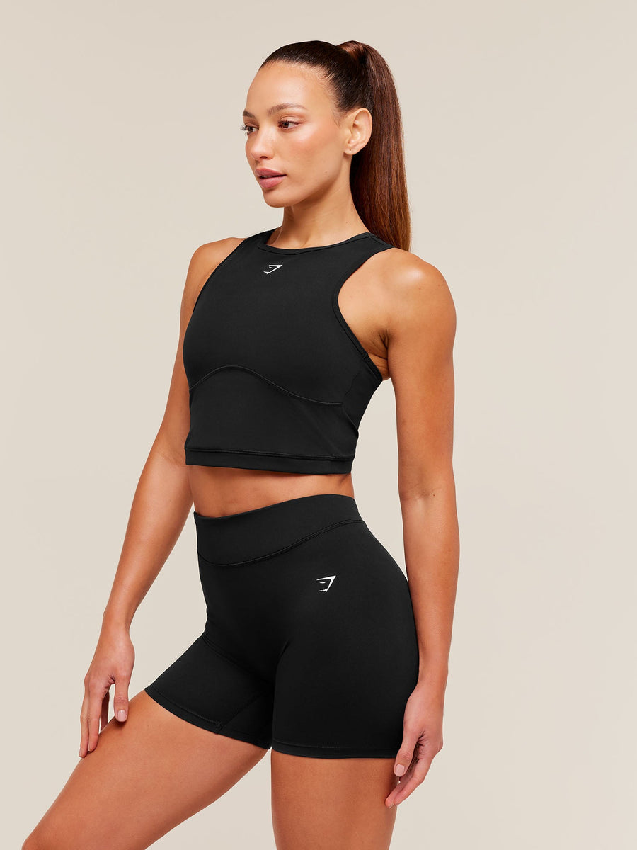 Gymshark Lifting Dipped Crop Tank — Black — 3