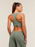 Gymshark Lifting Dipped Crop Tank — Unit Green — 1