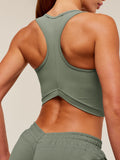 Gymshark Lifting Dipped Crop Tank — Unit Green — 5