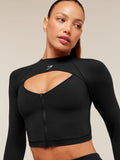 Gymshark Dipped Long Sleeve 1/4 Zip Jacket — Black — 5