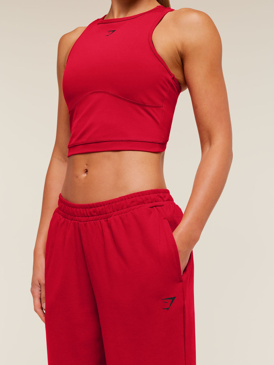 Gymshark Lifting Dipped Waistband Pants — Carmine Red — 5
