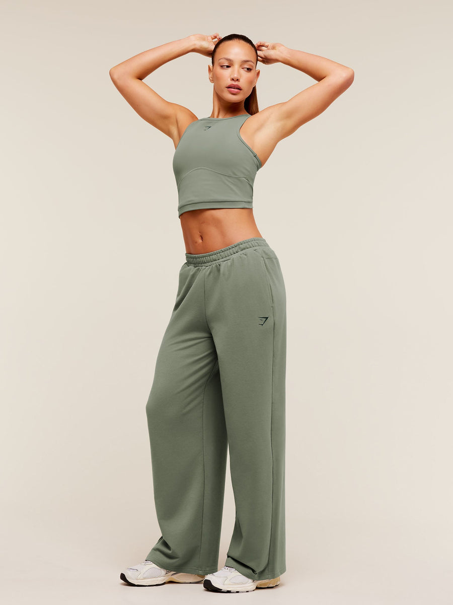 Gymshark Lifting Dipped Waistband Pants — Unit Green — 4