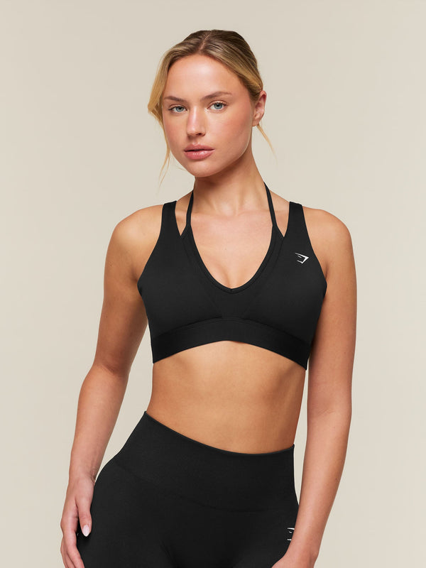 Gymshark Double Layer Medium Support Sports Bra — Black