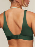 Gymshark Double Layer Medium Support Sports Bra — Earth Green/Sprint Green — 5