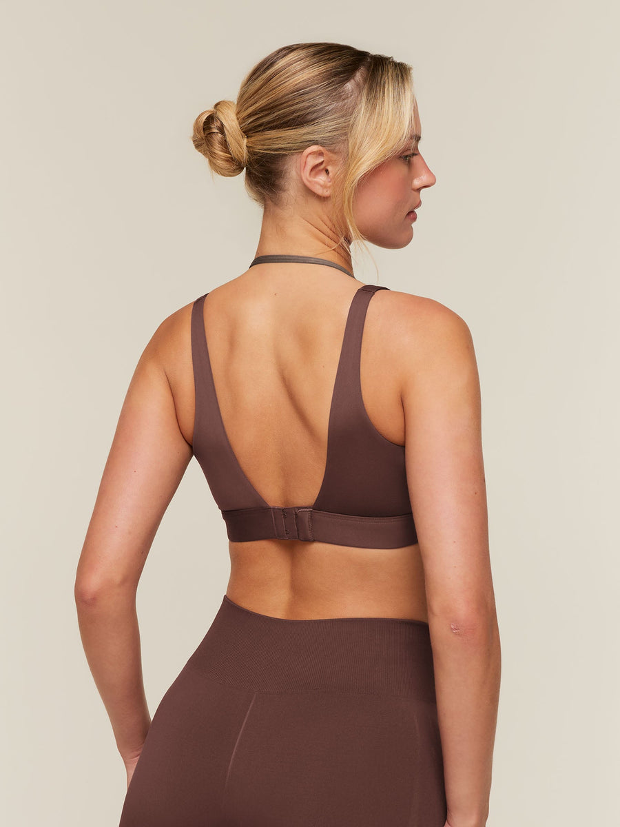Gymshark Double Layer Medium Support Sports Bra — Espresso Brown/Soft Brown — 2