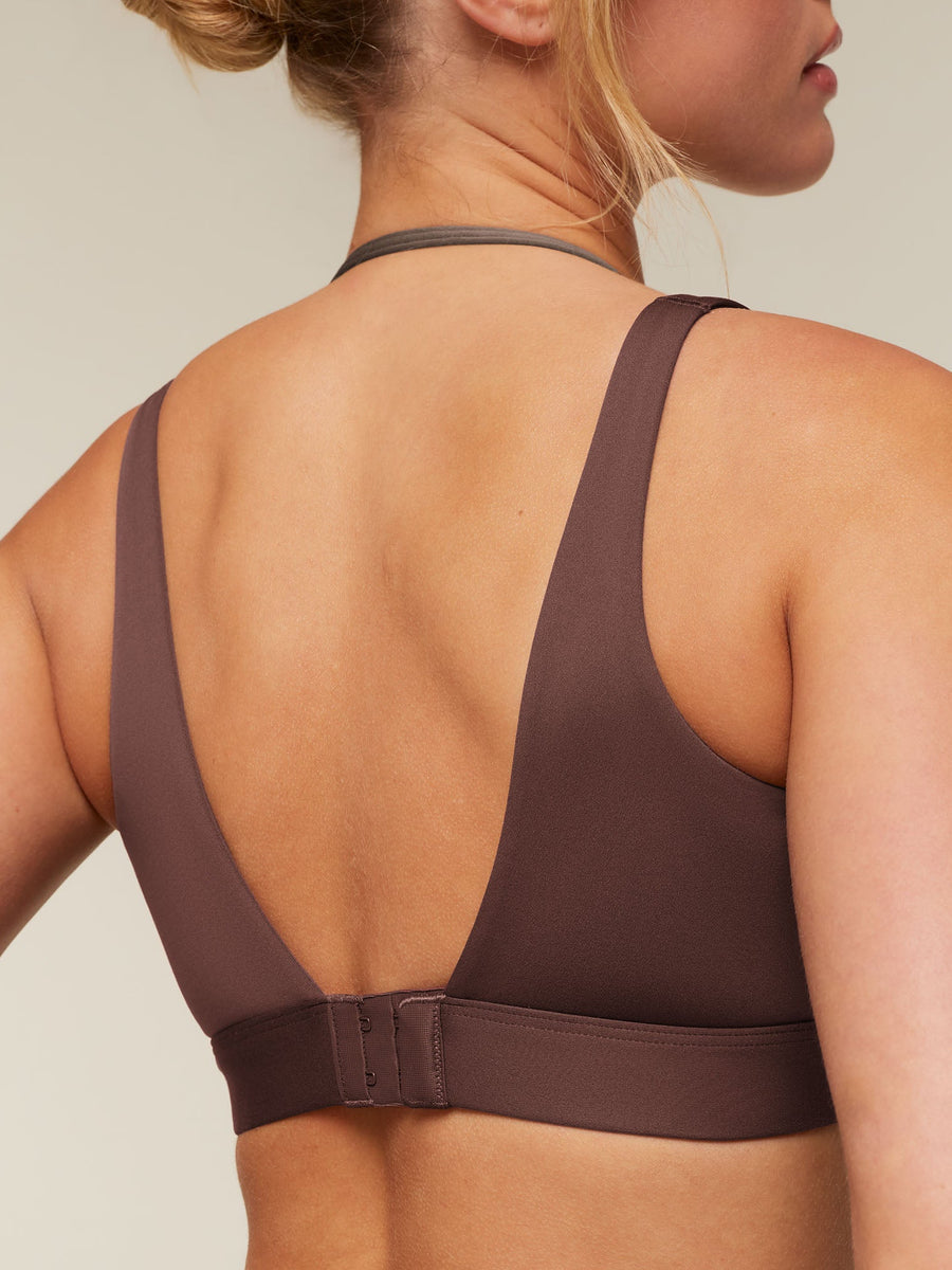 Gymshark Double Layer Medium Support Sports Bra — Espresso Brown/Soft Brown — 4