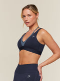 Gymshark Double Layer Medium Support Sports Bra — Heavy Blue/Shadow Blue — 3