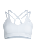 Gymshark Double Up Sports Bra — White — 7