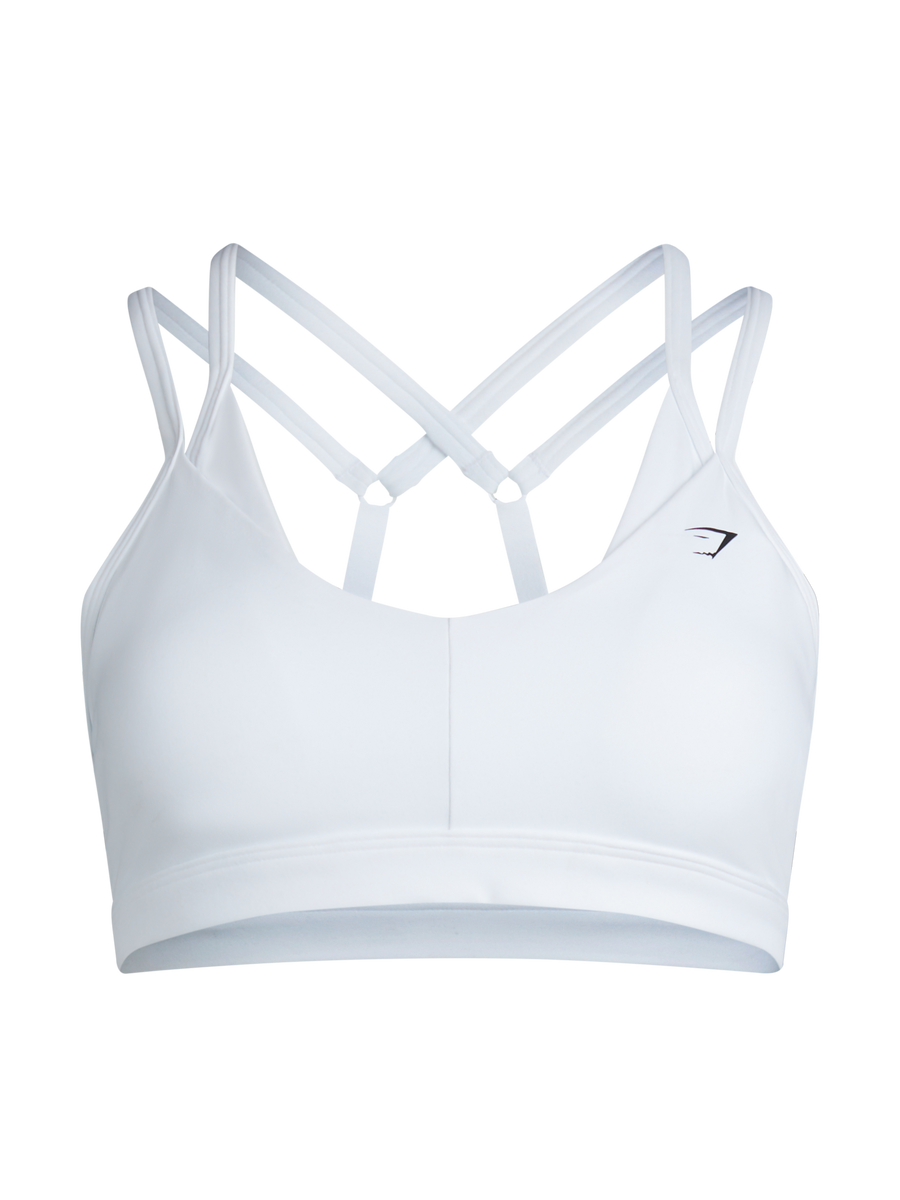 Gymshark Double Up Sports Bra — White — 7