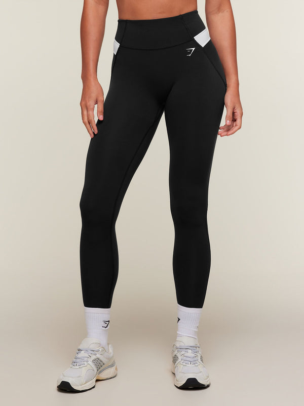 Gymshark Edge Dipped Leggings — Black/White
