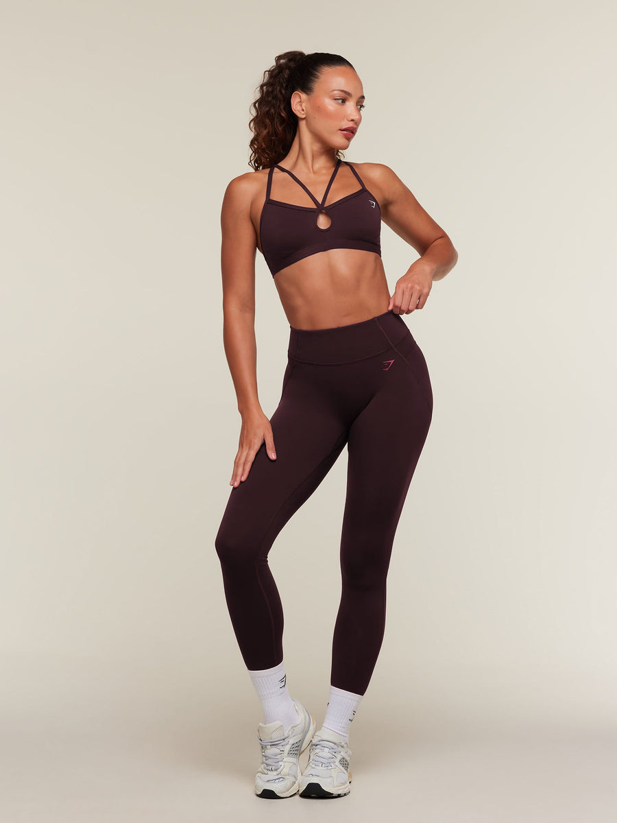 Gymshark Edge Dipped Leggings — Cherry Purple — 4