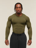 Gymshark Element Baselayer Long Sleeve T-Shirt — Canvas Green — 1