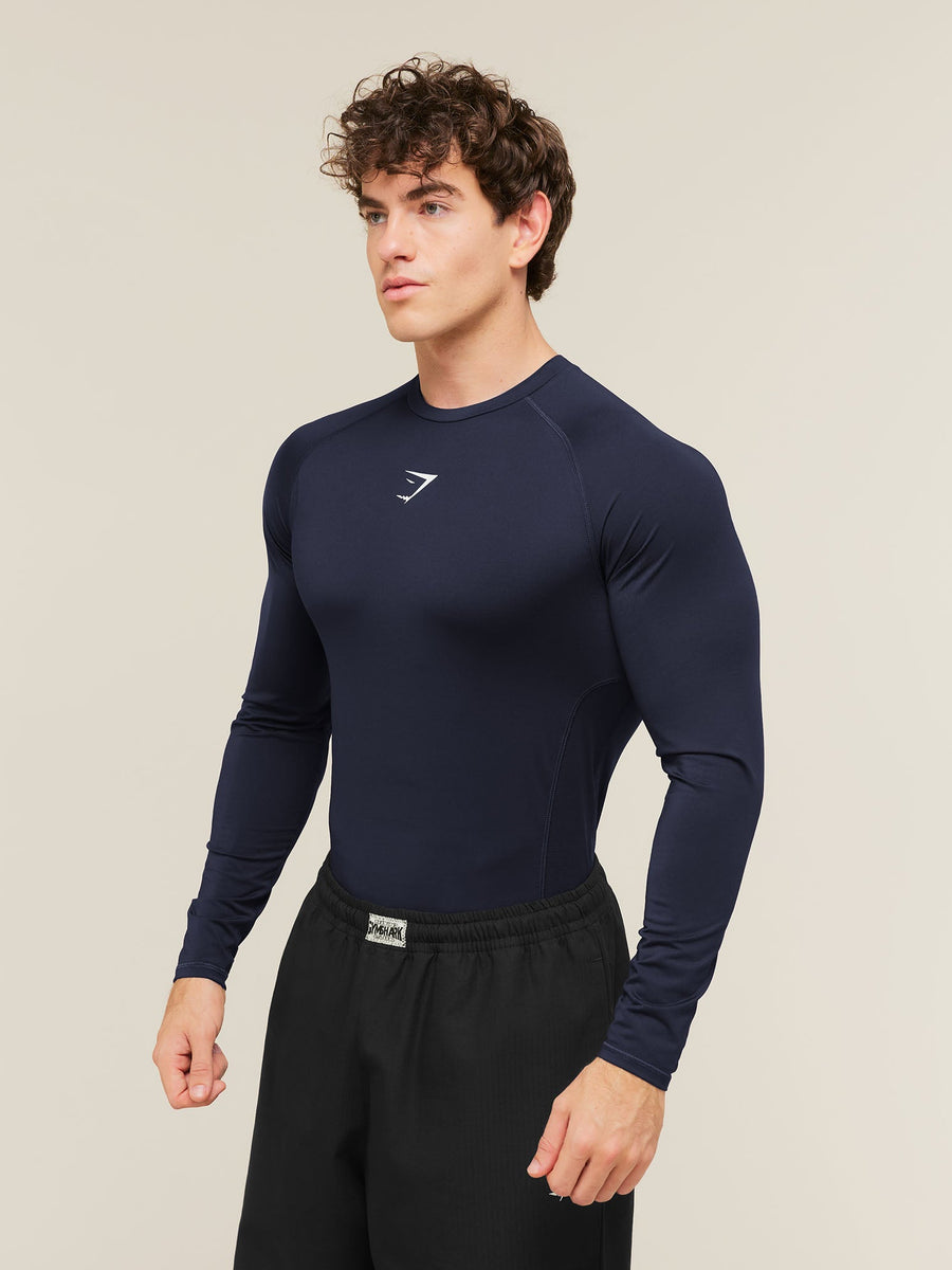 Gymshark Element Baselayer Long Sleeve T-Shirt — Heavy Blue — 3