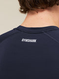Gymshark Element Baselayer Long Sleeve T-Shirt — Heavy Blue — 6