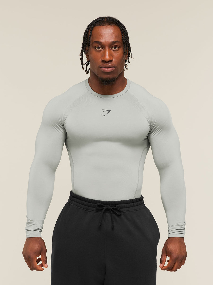 Gymshark Element Baselayer Long Sleeve T-Shirt — Smokey Grey — 1