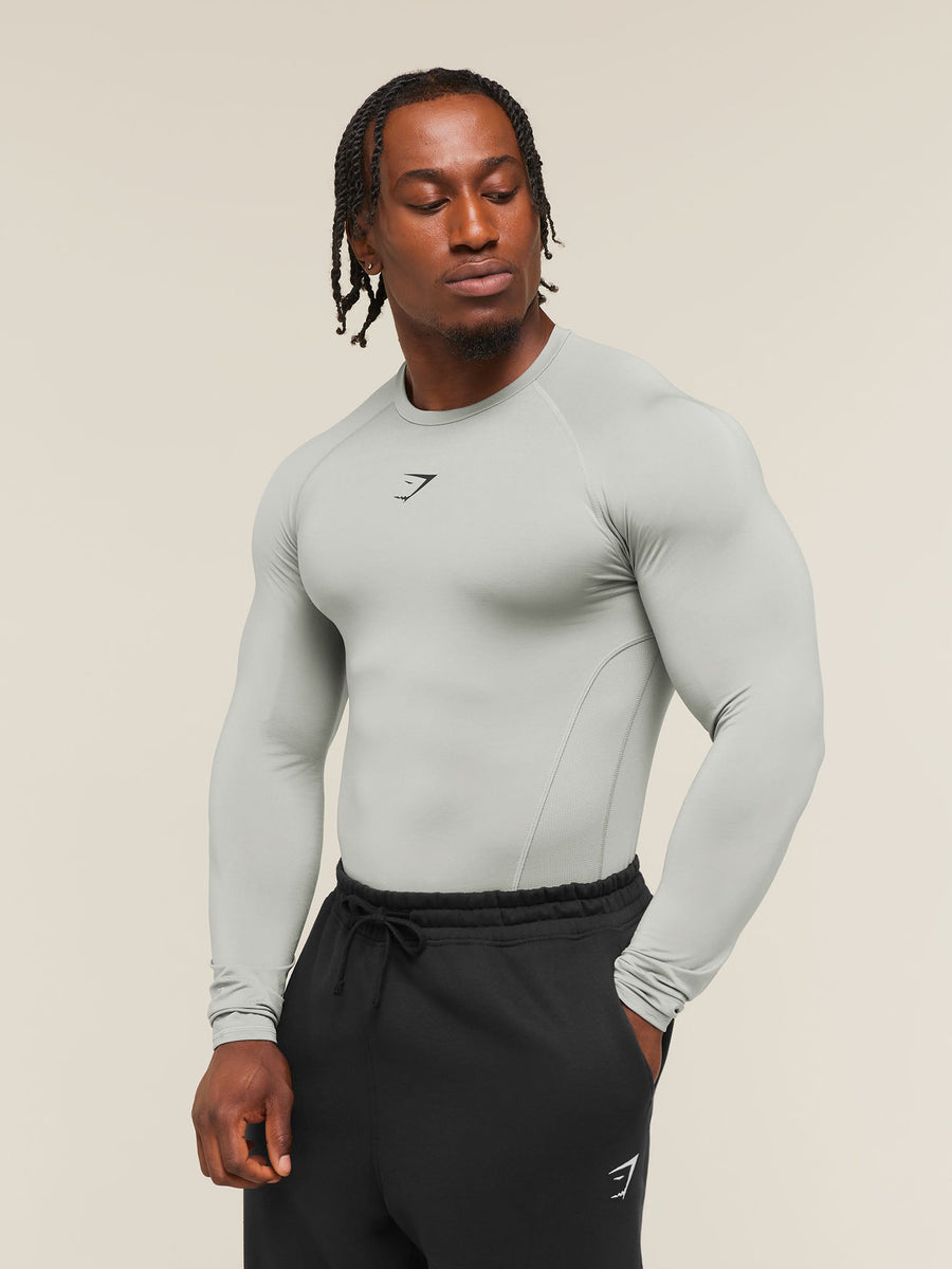Gymshark Element Baselayer Long Sleeve T-Shirt — Smokey Grey — 3