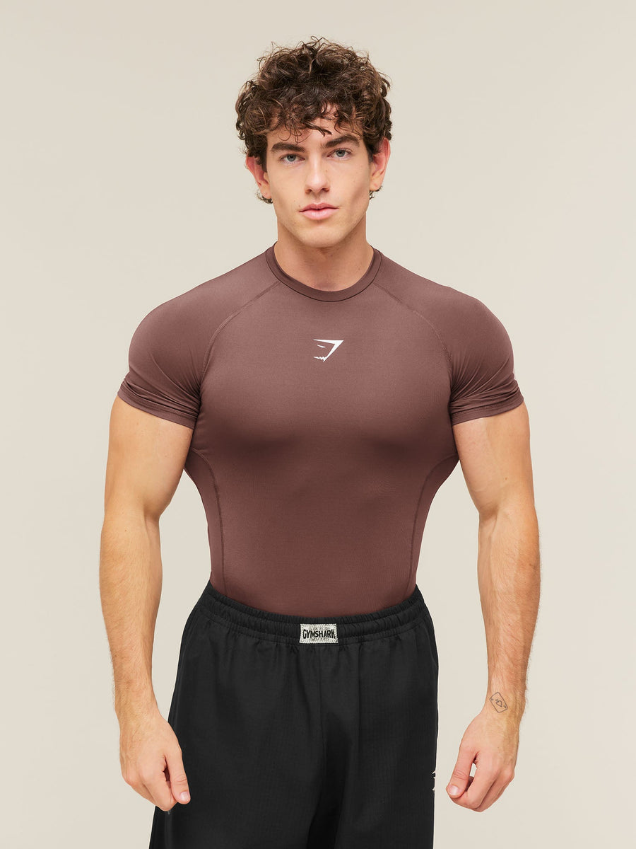 Gymshark Element Baselayer T-Shirt — Espresso Brown — 1