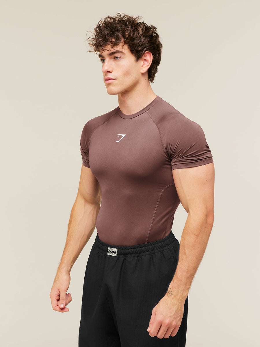 Gymshark Element Baselayer T-Shirt — Espresso Brown — 3