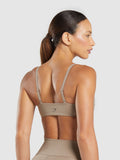 Gymshark Elevate Ruched Sports Bra — Lifestyle Brown — 2