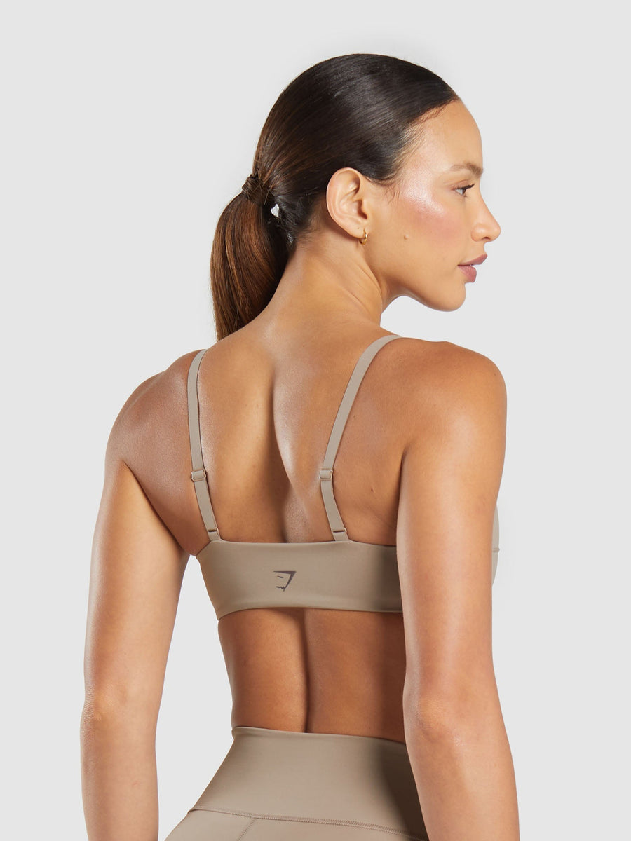Gymshark Elevate Ruched Sports Bra — Lifestyle Brown — 2