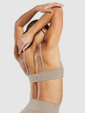 Gymshark Elevate Ruched Sports Bra — Lifestyle Brown — 6
