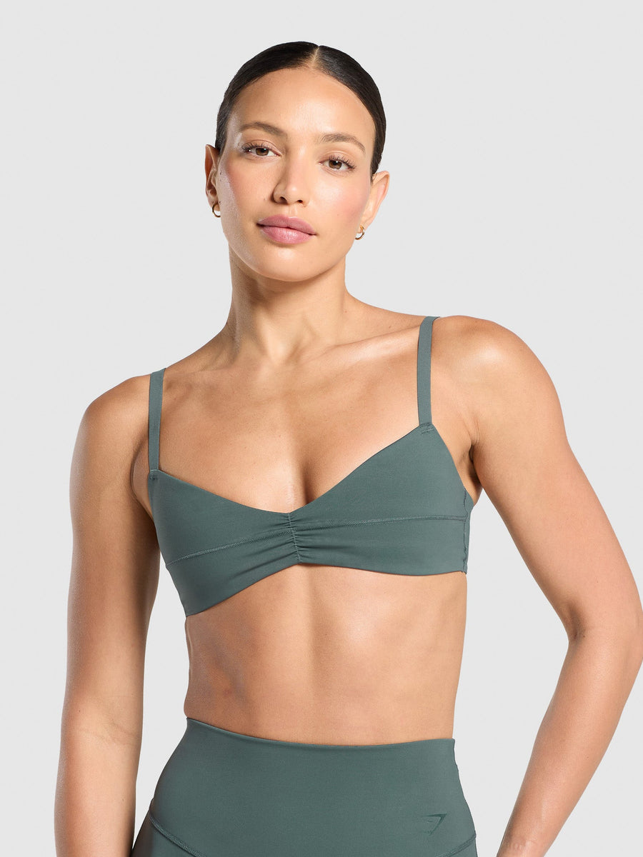 Gymshark Elevate Ruched Sports Bra — Slate Teal — 1